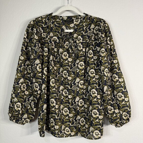 Banana Republic Floral Blouse - Black and White - Picture 2 of 12